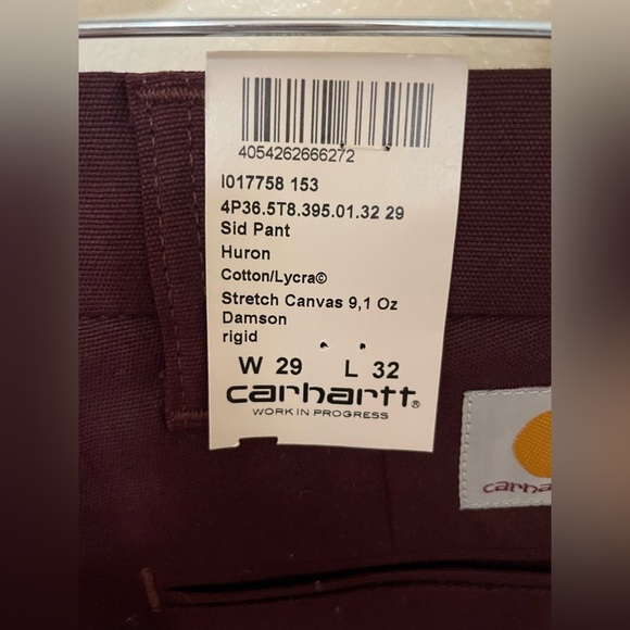 ✨NWT Men’s Carhartt Sid Pants Size 29x32 - Picture 10 of 15